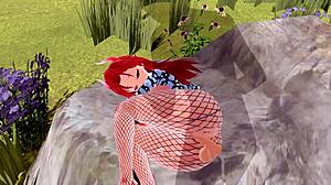 big tits hentai girl gets creampie blowjob?