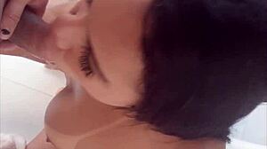 pamela santos giving a hot blowjob to matheus castro backstage 😘