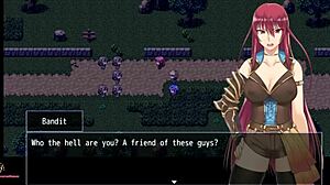 Fallen Makina Part 1: Redhead with Big Tits in Hentai Game