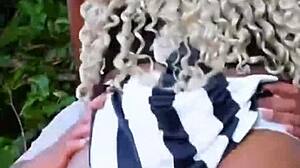 Black Woman in Real Couple DOGGYSTYLE Riding Huge