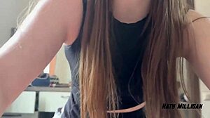 i woke him with a blowjob, then tight pussy ride in lingerie