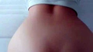 couple enjoying amateur sex with cum on ass