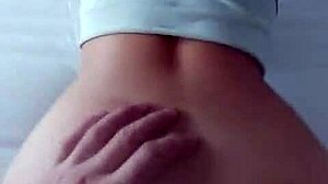 couple enjoying amateur sex with cum on ass