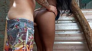 This cute latina brunette is selling her virgin ass for university 😍