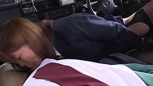 Japanese Taxi Driver Squirts Hard From Intense Pussy Fingering!