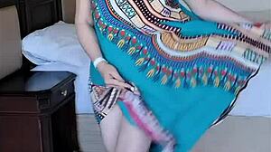 mariaold, mature milf with huge natural tits, shaking her boobs seductively in amateur scene