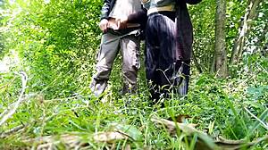 Stranger Teases My Nipples as I Milk Him Outdoors Desperately