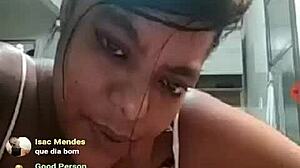 Brazilian BBW Teases on Webcam