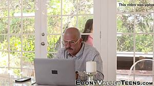 My heart races watching ebony teen get licked