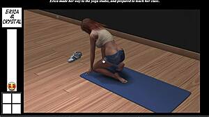 Erica and Crystal play with shaved pussies