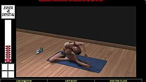 Erica and Crystal play with shaved pussies