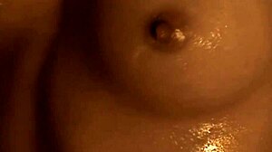 beautiful brunette indian babe exposes her natural tits in solo