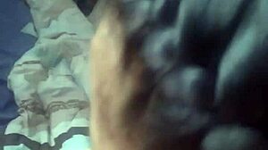 Super petite latina wife sucks dick deliciously, brunette gets cumshot at the end.