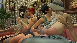 饥渴糖妈在Sims 4游戏里骑乘