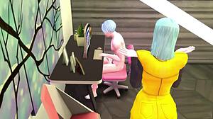 Bulma uči svojega pastorka hardcore anal z ogromnim kurcem