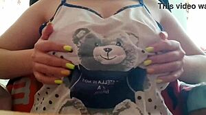 i feel so shy showing my big tits instead of studying, but it excites me deeply