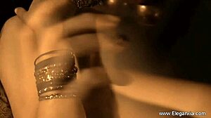 beautiful brunette indian babe exposes her natural tits in solo