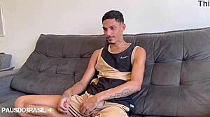 Look at this skinny twink's monster cock!