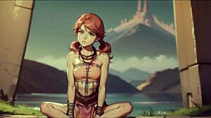 i generated oerba dia vanille from final fantasy xiii with big tits