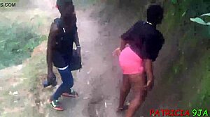 man, this teen ebony pornstar patricia 9ja got fucked by bbw on roadside with folks passing by