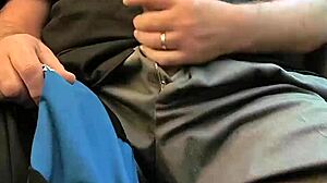 Mycock4u2see jerks huge cock on public train!