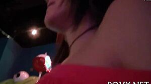 beauty with petite tits bows down for blowjob and hard fucking to orgasm