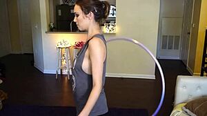 Hoop Girl Shakes Tits