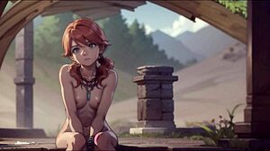 i generated oerba dia vanille from final fantasy xiii with big tits