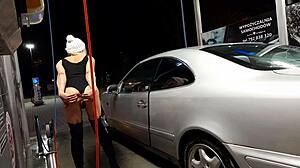 car wash with transsexual workers outdoors