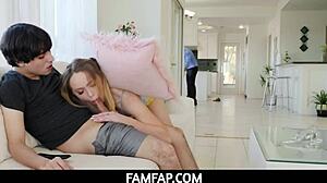 Nikole nash sneaks behind stepdad for taboo fun