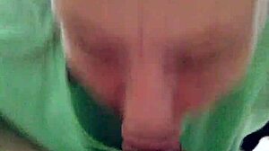 Tina is licking balls like a pro