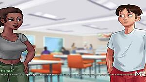 Rektorn straffar elever i Summertime Saga episod 2 10