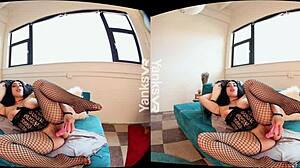 yanks babe catalina rene toys her shaved pussy to orgasm