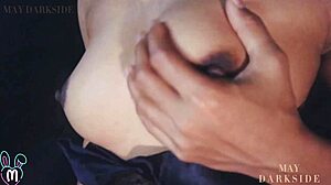 Asian teen model poses solo in softcore photoshoot