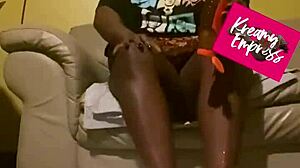 Hot Ebony Milf Licks Honey Off Feet!