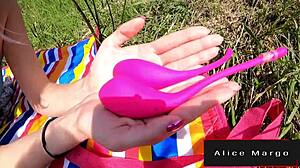 Remote CONTROL Pussy in Mountains PUBLIC Fun