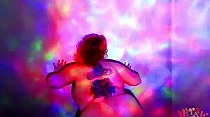 bbw goddess strips and dances oiled