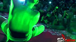 i enjoy the double show with dancing girls