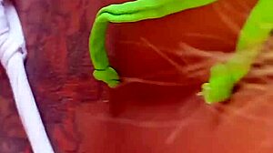 blonde enjoys barbecue and intimate moments