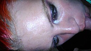 Redhead Performs Intense Blow Job In Reality Setting