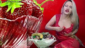 Food Porn with Glasses in Financial Domination Masturbation