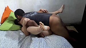 Hot married woman moans during first anal experience.