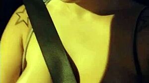 Peruvian Brunette Flashes Big Tits in São Paulo Traffic