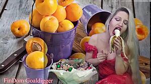 Food Porn with Glasses in Financial Domination Masturbation