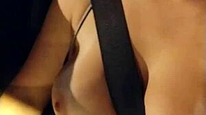 Peruvian Brunette Flashes Big Tits in São Paulo Traffic