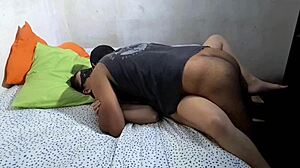 Hot married woman moans during first anal experience.