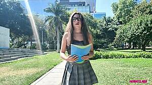 Damn! Petite Latina Briella Márquez trades sex for donation at my place!