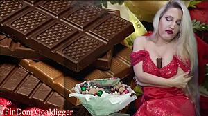 Food Porn with Glasses in Financial Domination Masturbation