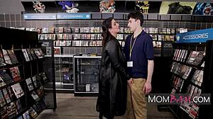 Flashing Big Tits In Comic Shop