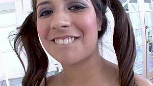 latina teen blowjob cum facial.